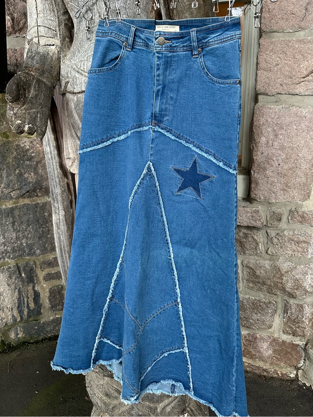 Spell Ashbury Patchwork Denim Skirt